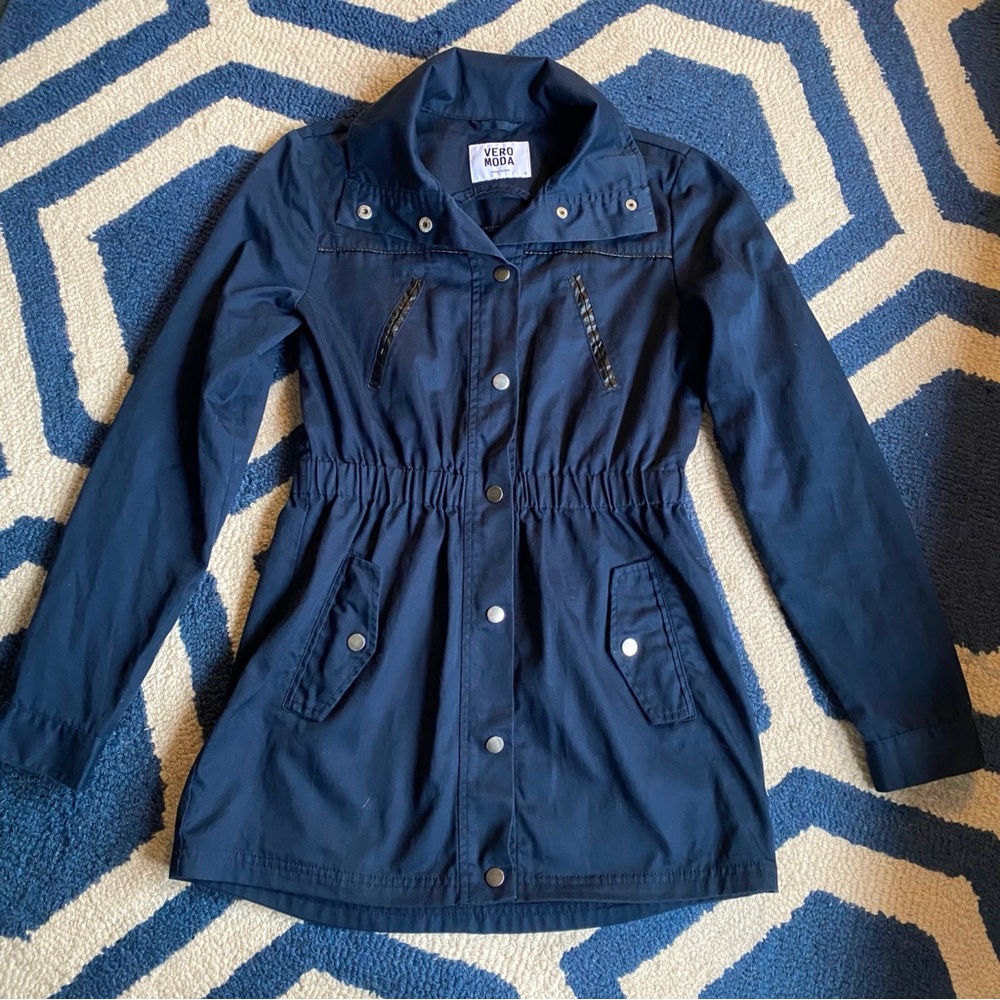 Vero Moda Navy Basic Cinched Waist Jacket! - image 8